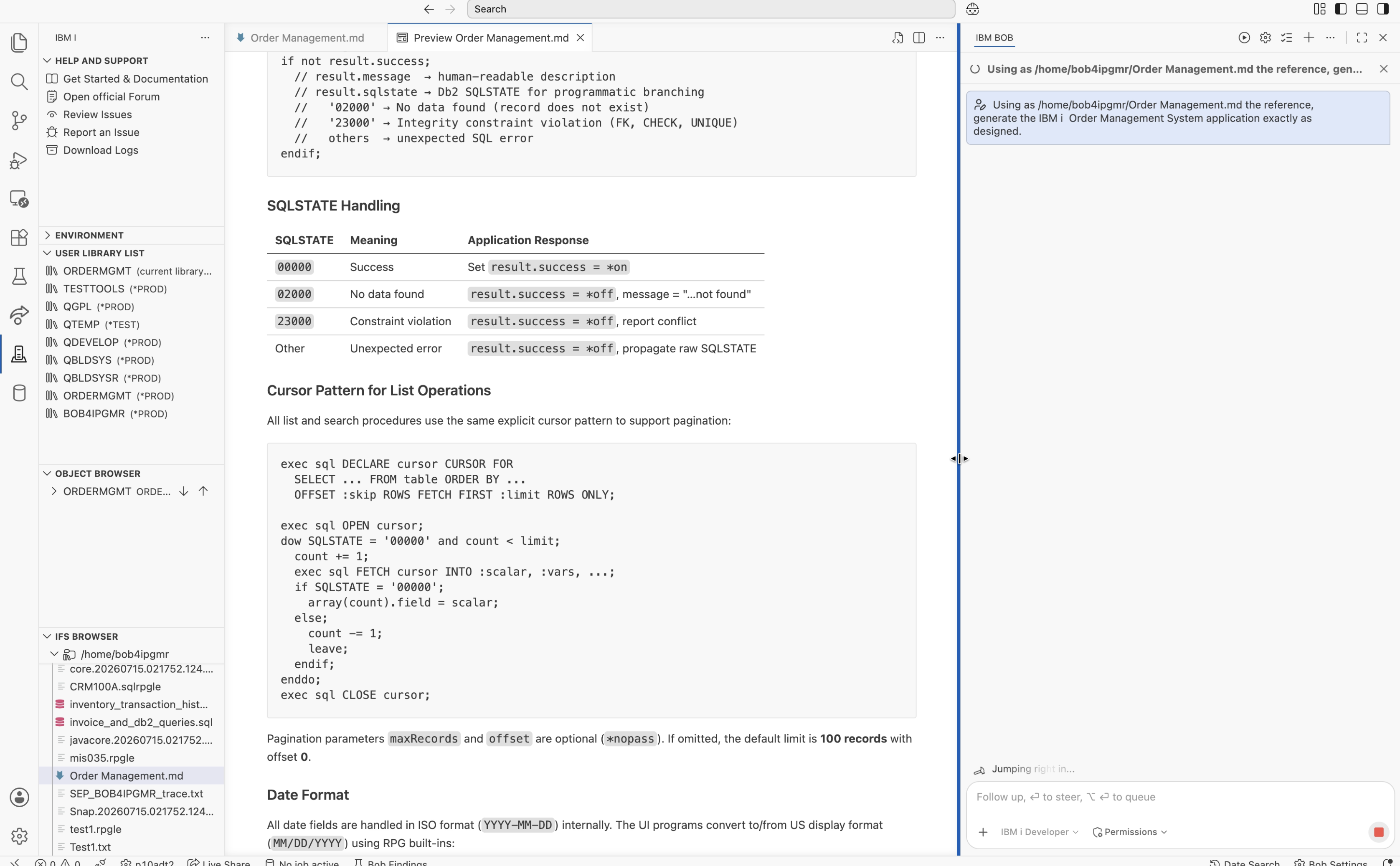 The single prompt given to IBM Bob